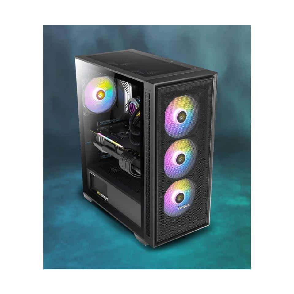 Antec AX81 E-ATX Mesh Case 4x ARGB 12CM Fans 1x 360mm Radiator