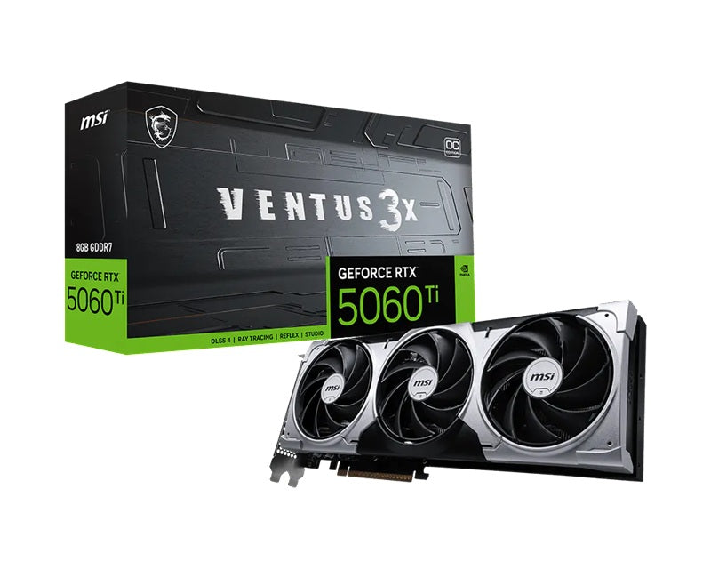 MSI GeForce RTX 5060 Ti 8G VENTUS 3X OC 8GB GDDR7 2602MHz Graphics Card