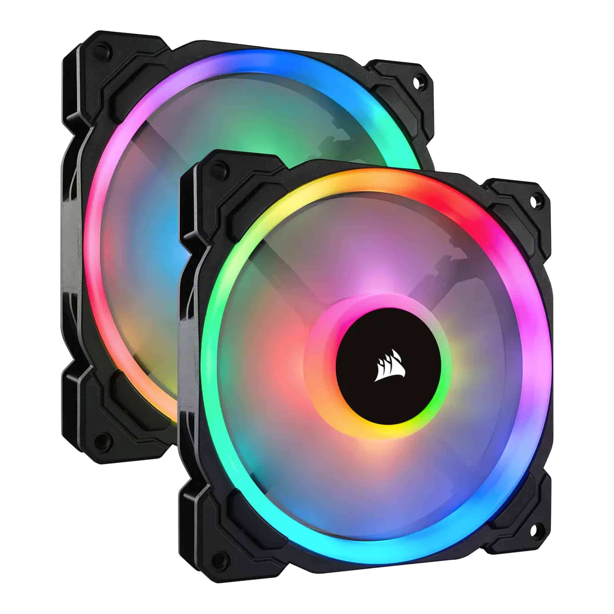 Corsair LL140 RGB 140mm Dual Light Loop RGB LED PWM Fan - 2 Pack with Lighting Node PRO