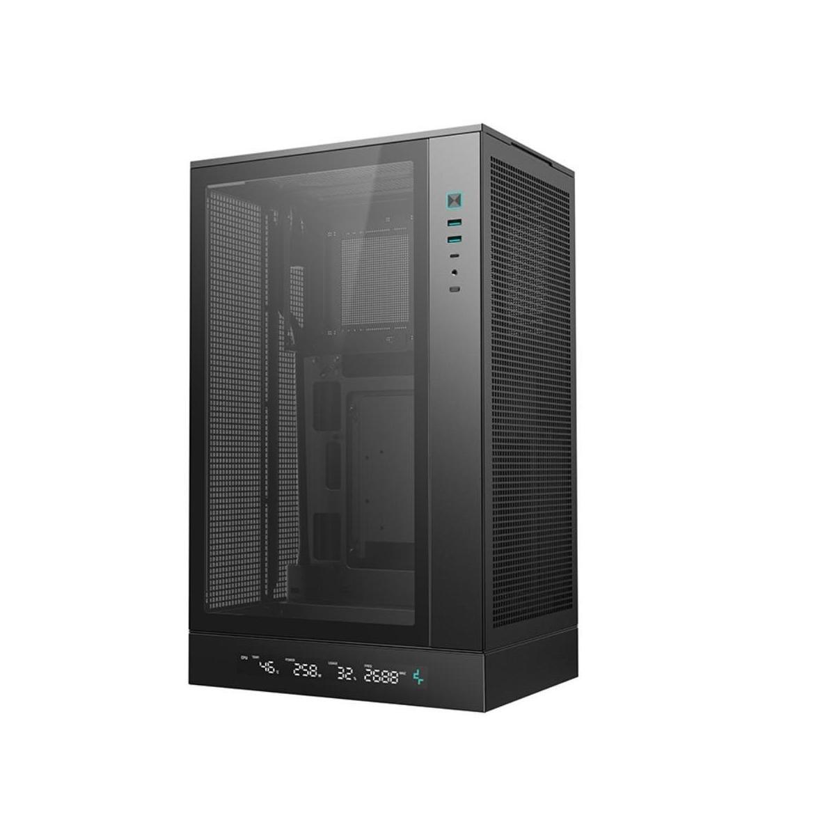 DeepCool CH270 DIGITAL M-ATX Case 360mm AIO Support USB3.0 Type-C Hybrid AudioPorts