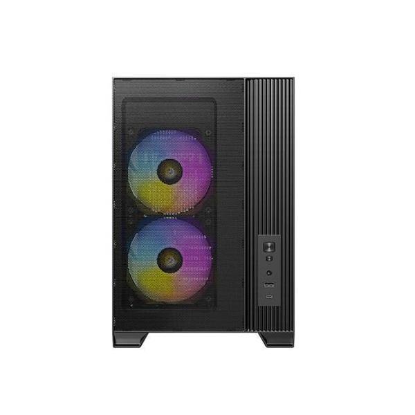 Antec Flux M Micro ATX/ITX TG Side 5 Slots 2x3.5" 2x2.5" ARGB 6x120mm Fans USB-C Case