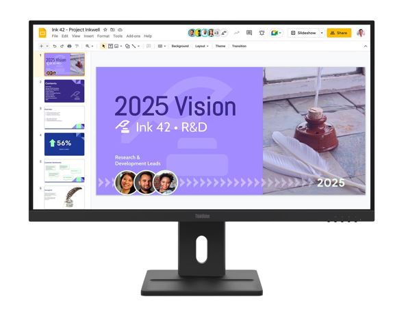 Lenovo ThinkVision E27Q-40 27" QHD IPS 100Hz Monitor 2560x1440 2xHDMI DP VESA Adjustable