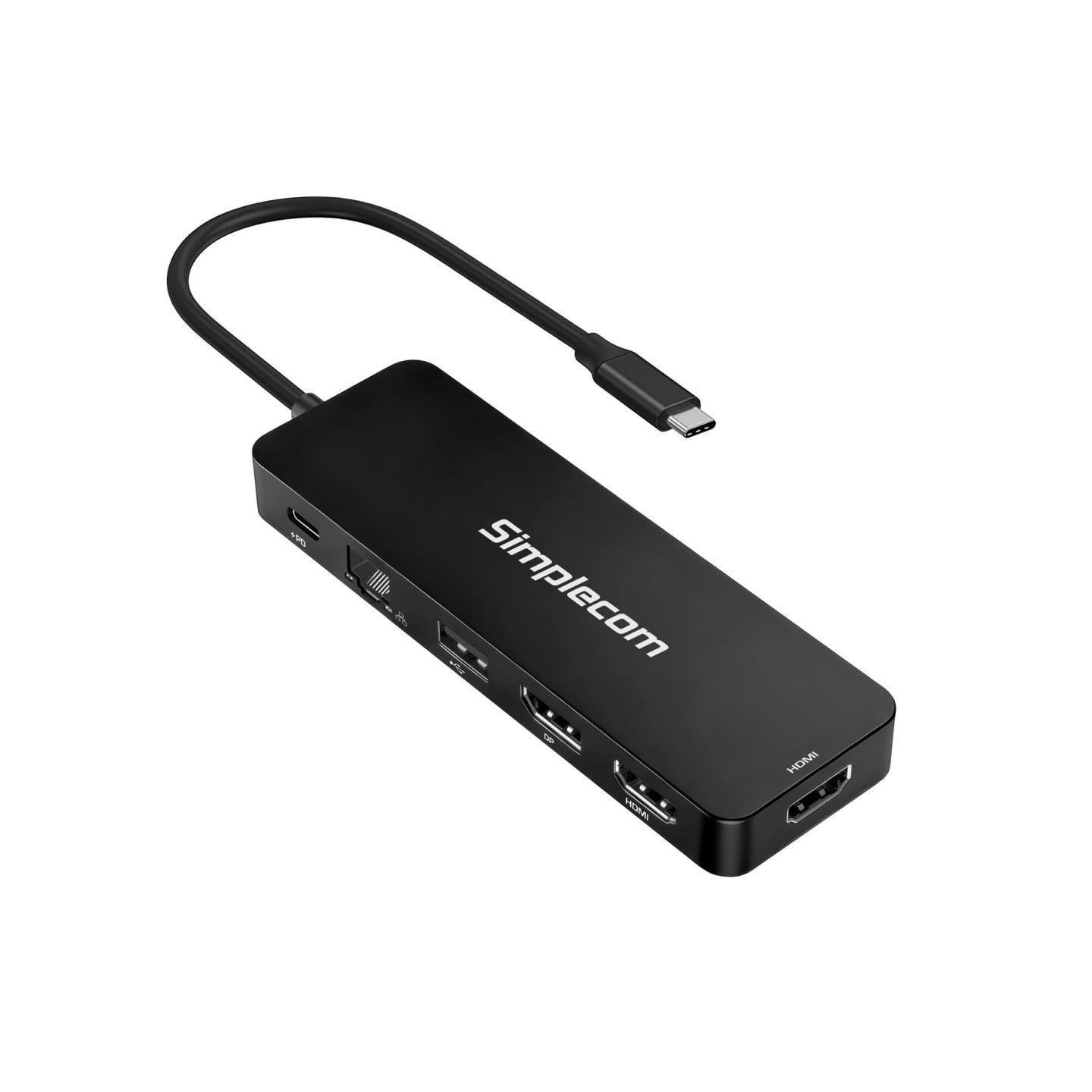 Simplecom CHT811 11-in-1 USB-C 4K Triple Display MST Dock Dual HDMI DP