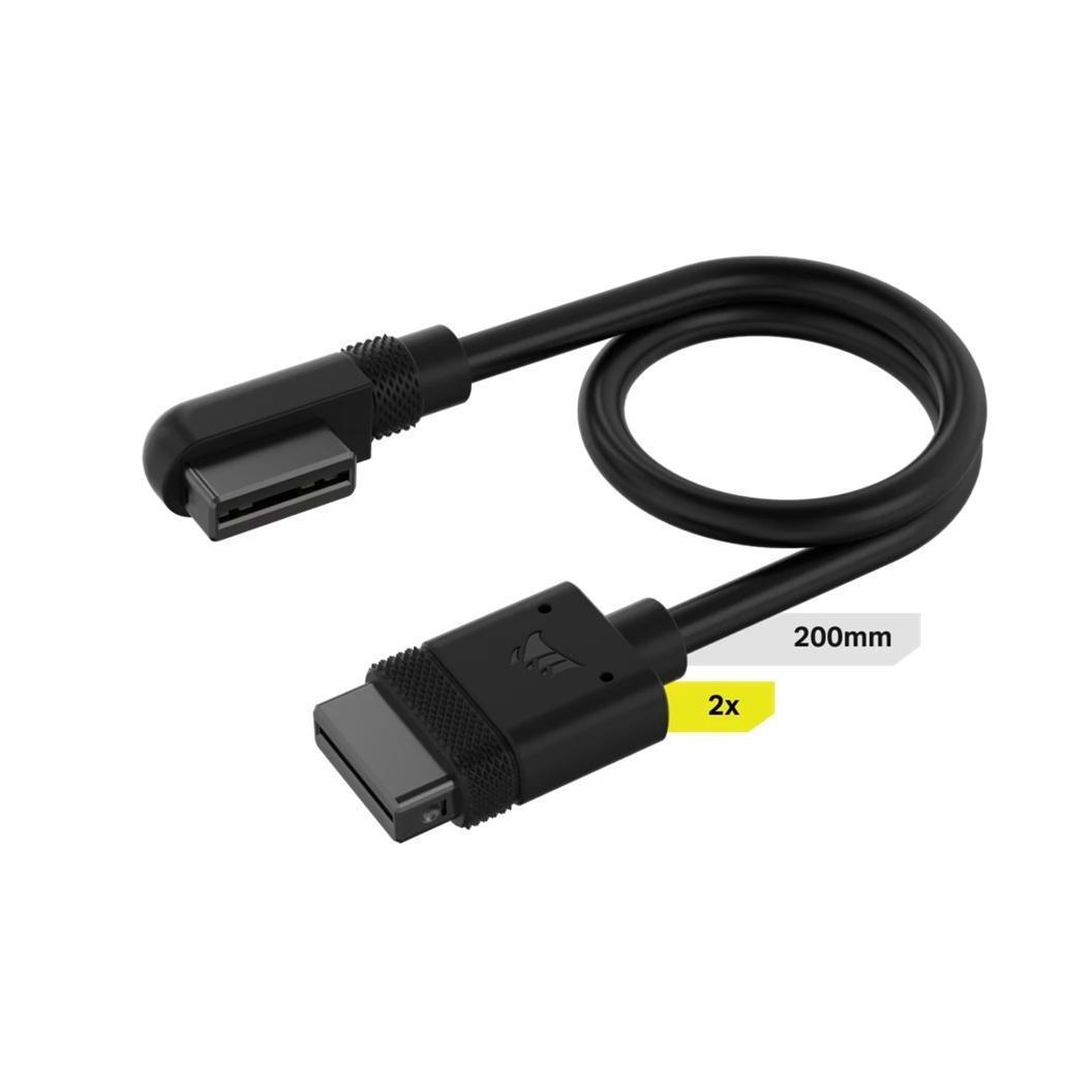 Corsair iCUE LINK Cable 2x 200mm BlackStraightSlim90degConnectors