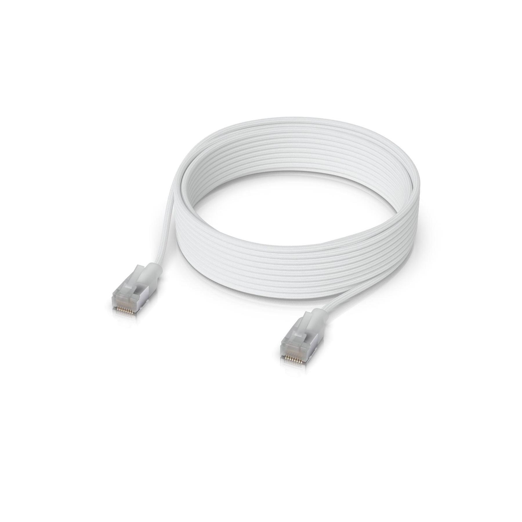 Ubiquiti UniFi Premium Patch Cable 12M White 10GbE Ultra-Thin Braided