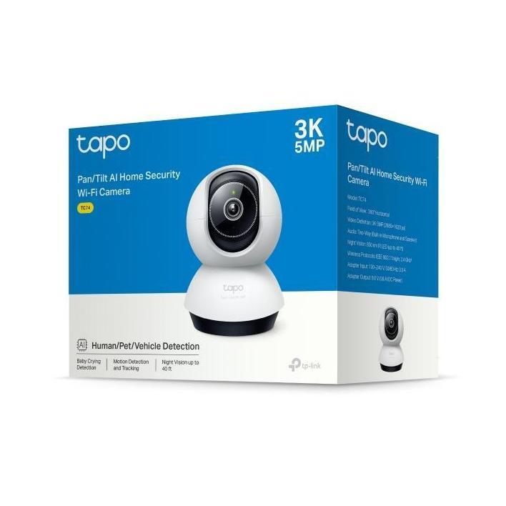 TP-Link TC74 Pan/Tilt AI Home Security 3K 5MP Wi-Fi Camera Horizontal 360°