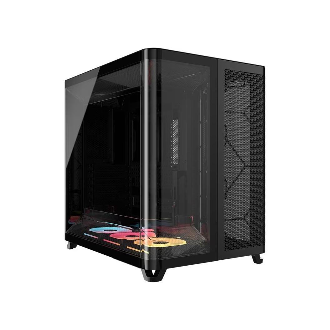 Corsair AIR 5400 LX-R RGB Triple Chamber ATX E-ATX Case Black 360GPU 180CPU 360RAD USB-C