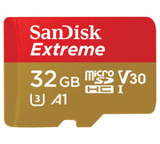 SanDisk Extreme 32GB microSD V30 U3 C10 A1 UHS-1 100MB/s R 60MB/s W SD Adaptor