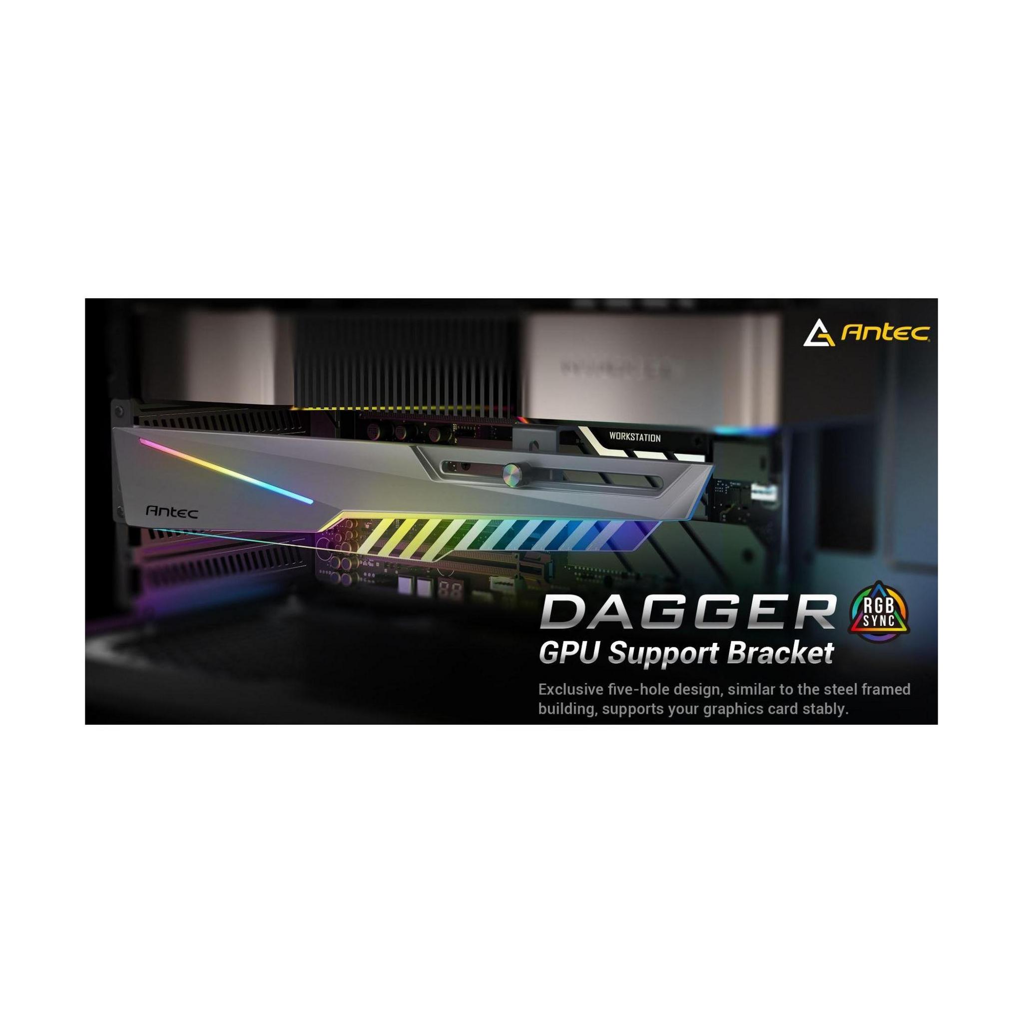 Antec GPU Bracket Dagger Black ARGB 5V 3-Pin 170-270MM Horizontal Mount