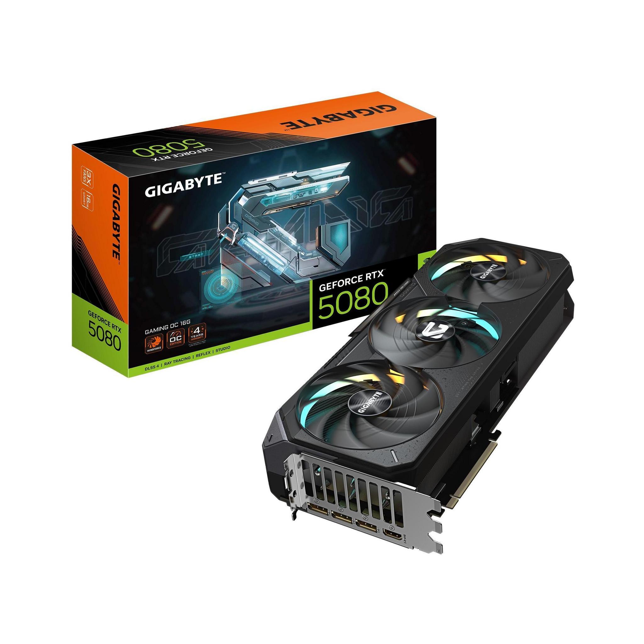 Gigabyte GeForce RTX 5080 GAMING OC 16GB GDDR7 2730MHz Graphics Card