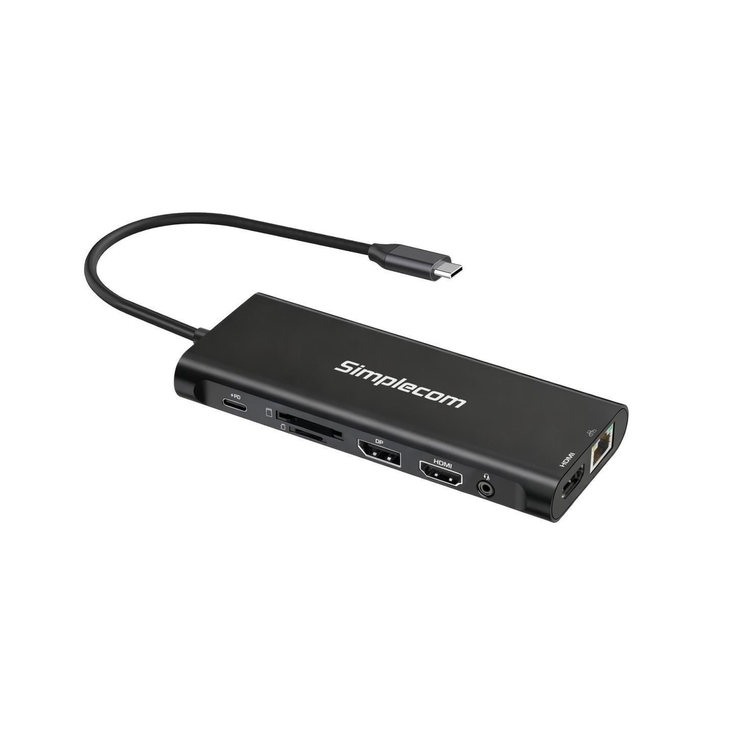 Simplecom CHT814 USB-C 4K Triple Display MST Dock Dual HDMI DP