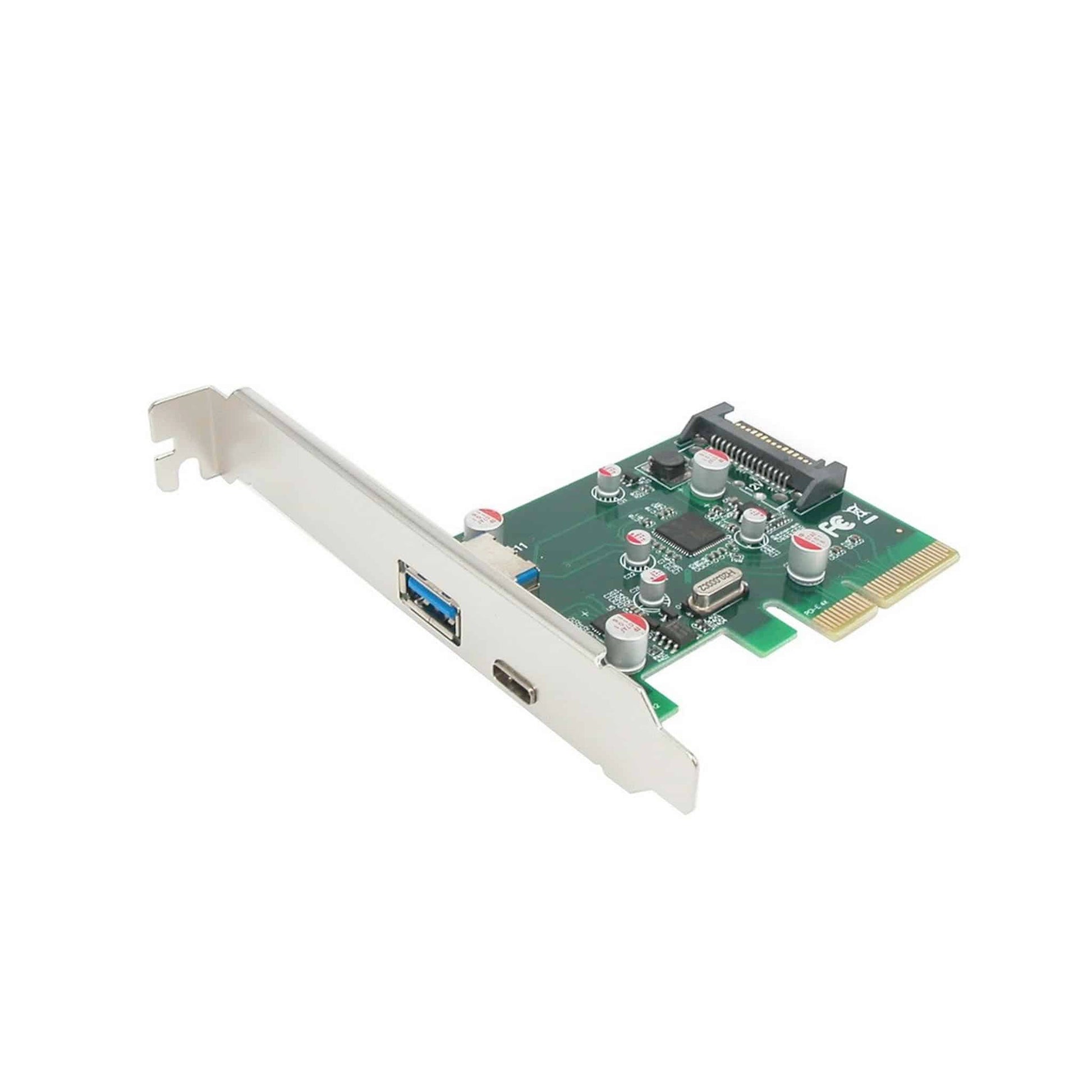 Simplecom EC312 PCI-E 2.0 x4 to 2 Port USB 3.1 Gen II 10Gpbs Type-C and Type-A Card