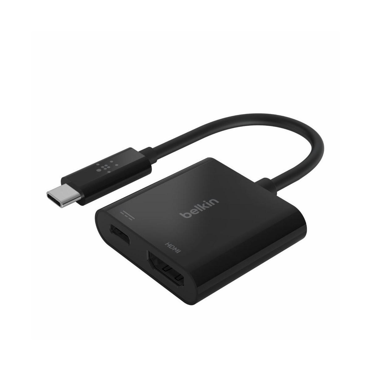 Belkin USB-C to HDMI Charge Adapter Cable 13CM Black 60W 4K Support