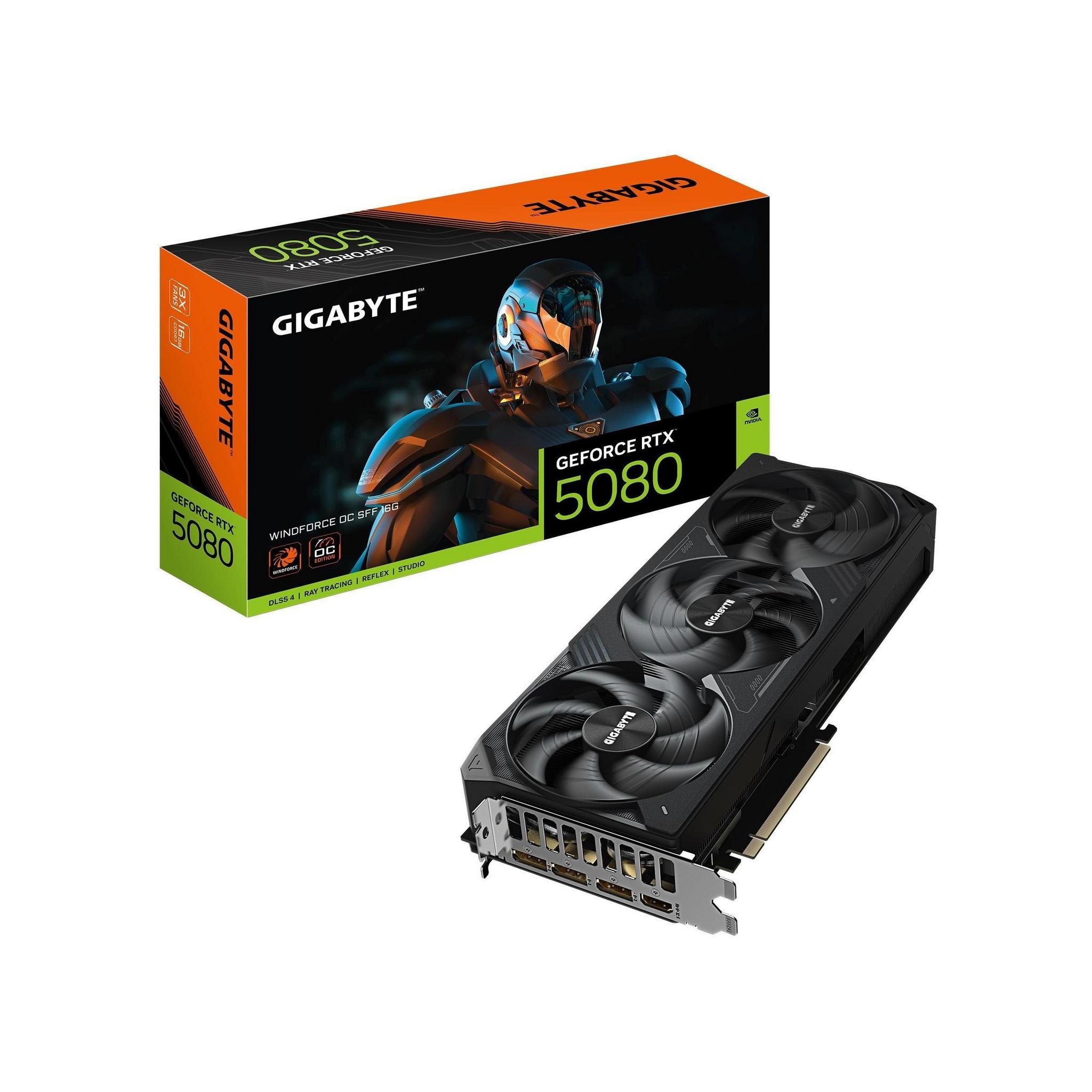 Gigabyte GeForce RTX 5080 WINDFORCE OC SFF 16GB GDDR7 2670MHz Graphics Card