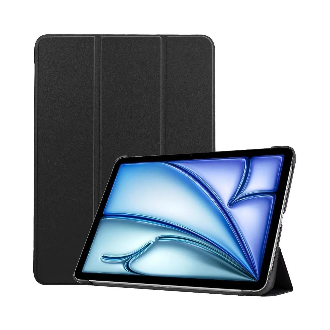 USP Apple iPad A16 11" Folio Case Black Slim PU Leather Auto Sleep Wake