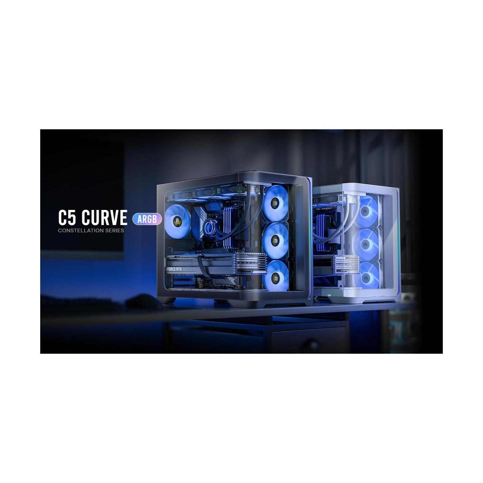 Antec C5 Curve ARGB ATX mATX Dual Chamber 4x ARGB Fans USB-C Case