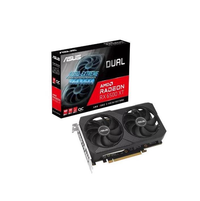 ASUS DUAL-RX6500XT-O4G-V2 RX 6500 XT V2 4GB GDDR6 Graphics Card