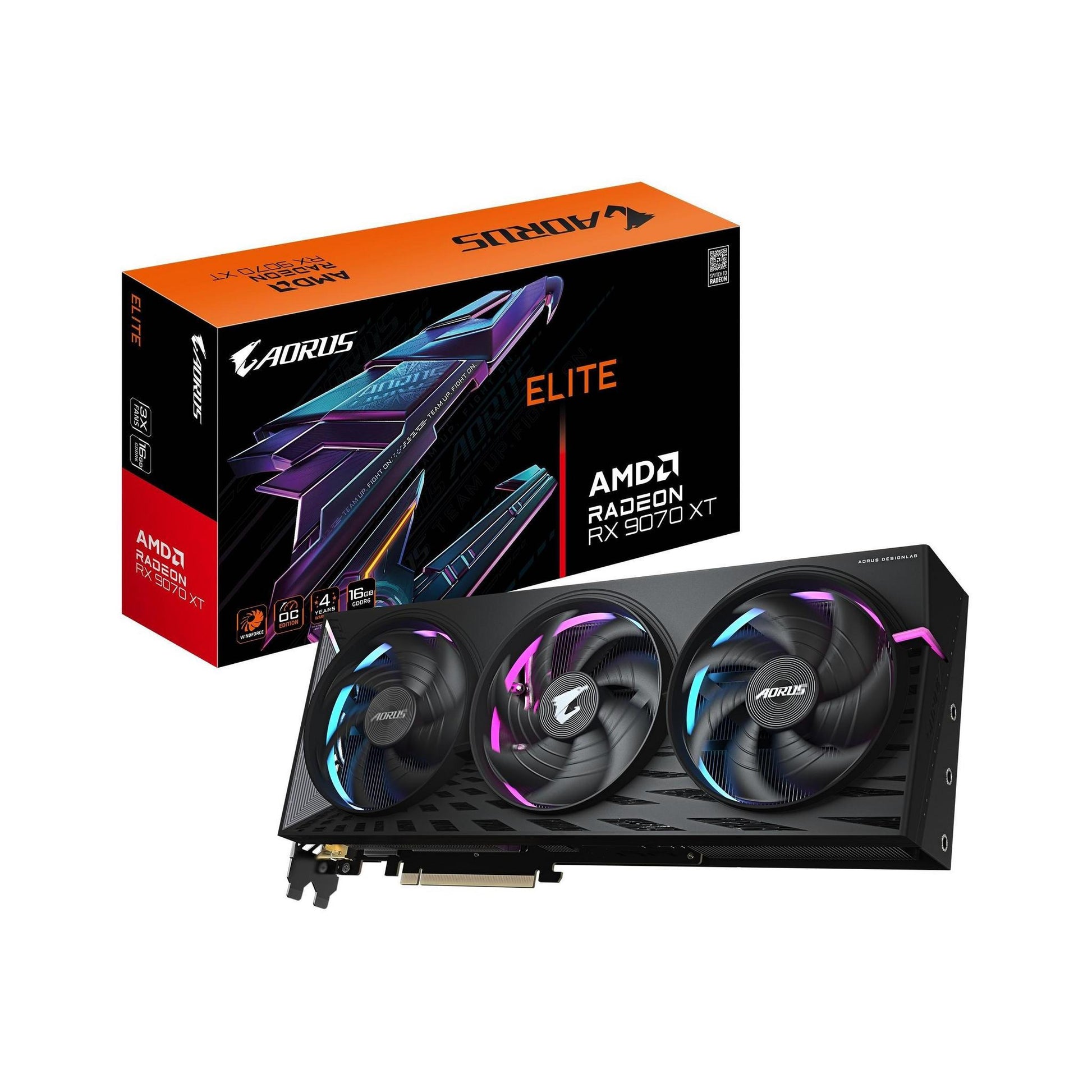 Gigabyte AORUS Radeon RX 9070 XT ELITE 16GB GDDR6 PCI-E 5.0 Graphics Card
