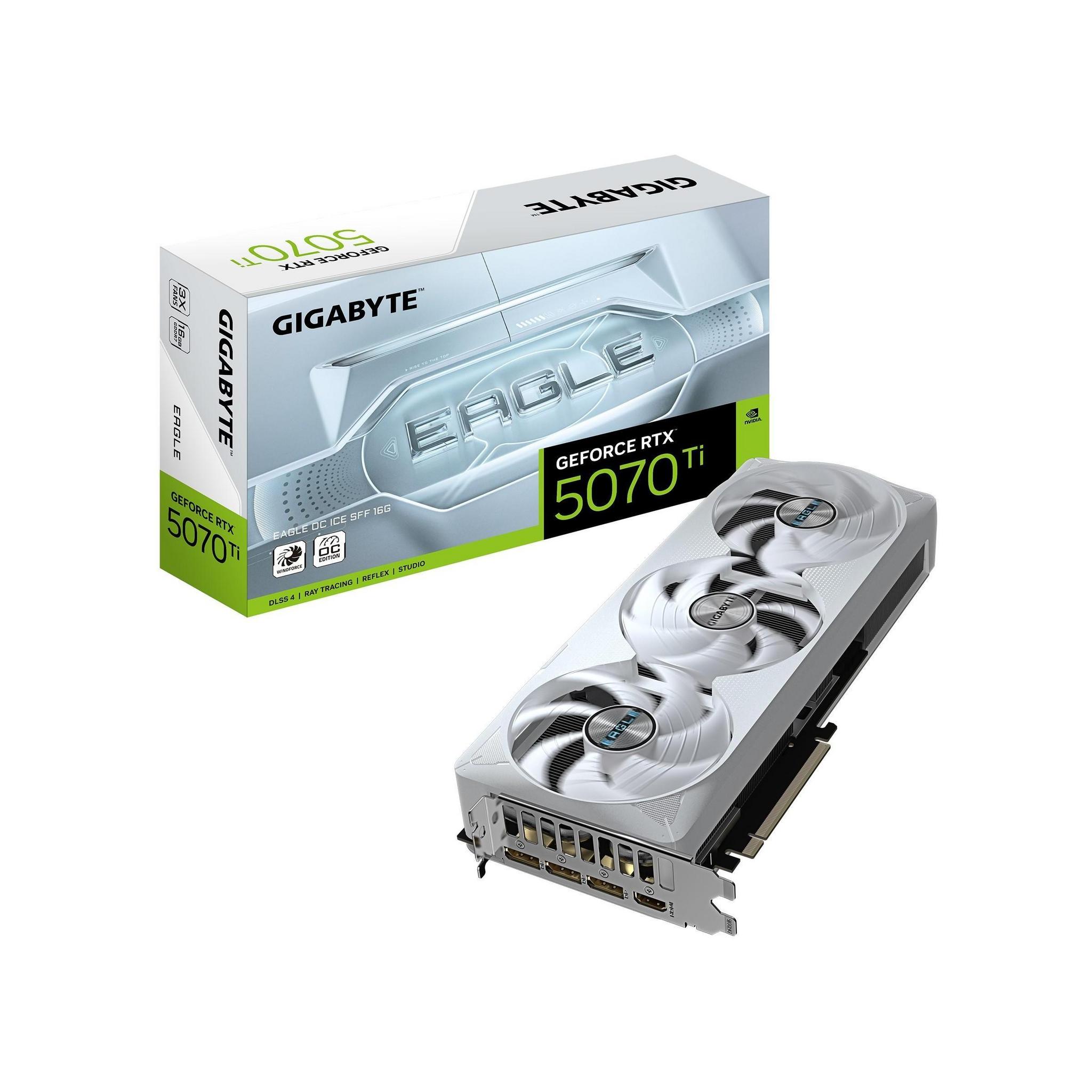 Gigabyte GeForce RTX 5070 Ti EAGLE OC ICE SFF 16GB GDDR7 2542MHz Graphics Card