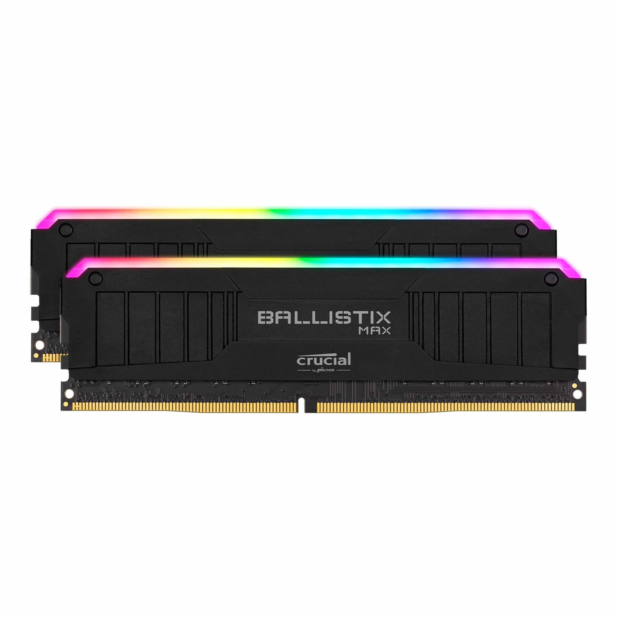 Crucial Ballistix MAX RGB 16GB Kit (2x 8GB) DDR4 4000MHz Black Desktop Gaming Memory BLM2K8G40C18U4BL