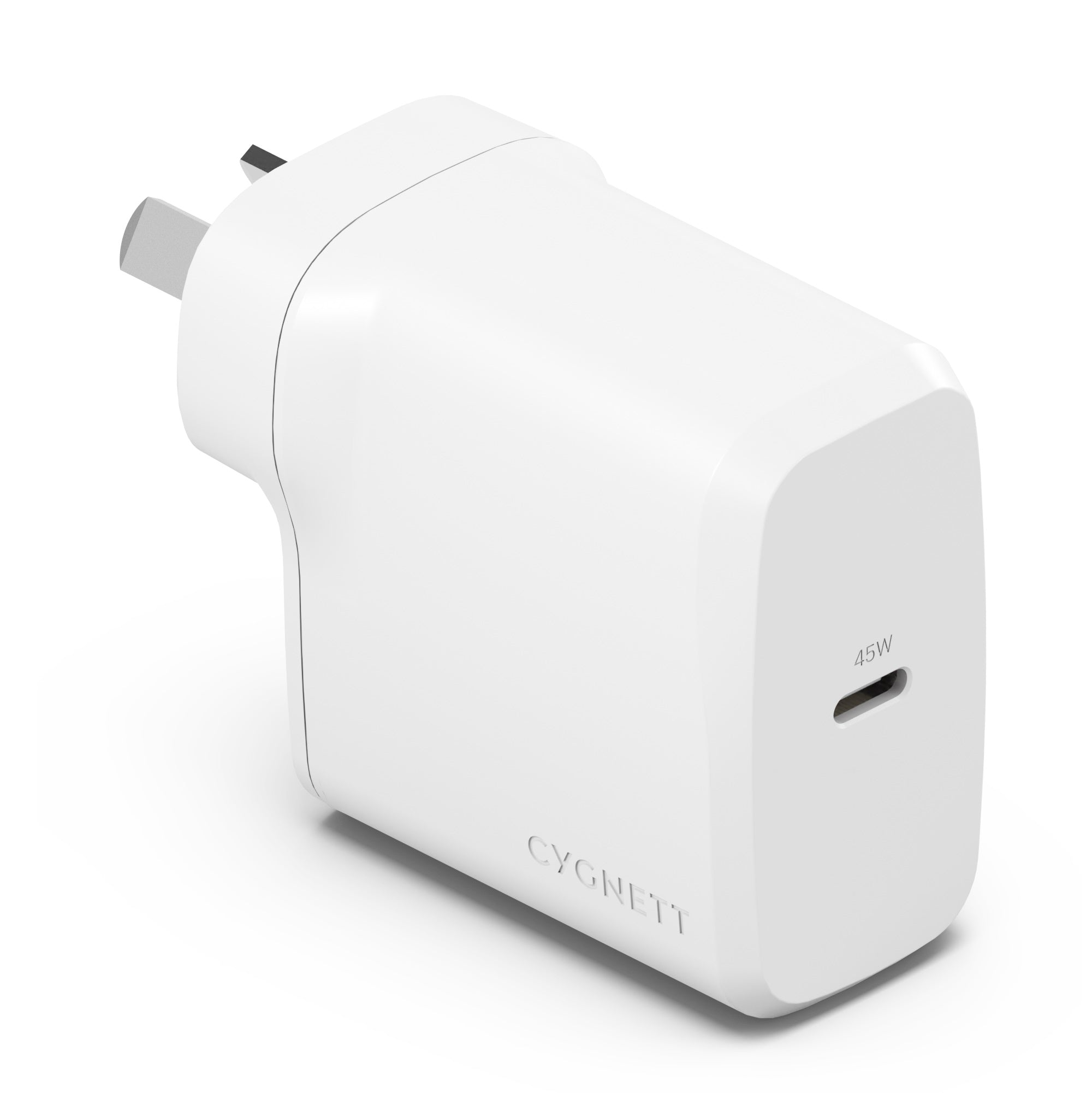 Cygnett PowerPlus 45W USB-C PD GaN Wall Charger White