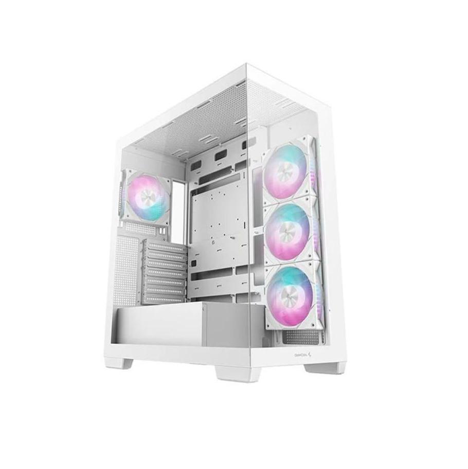 DEEPCOOL CG580 WH Panoramic ATX Mid-Tower Case 4 x Pre-Installed Fans 2x360mm Rad Support USB3.0x2