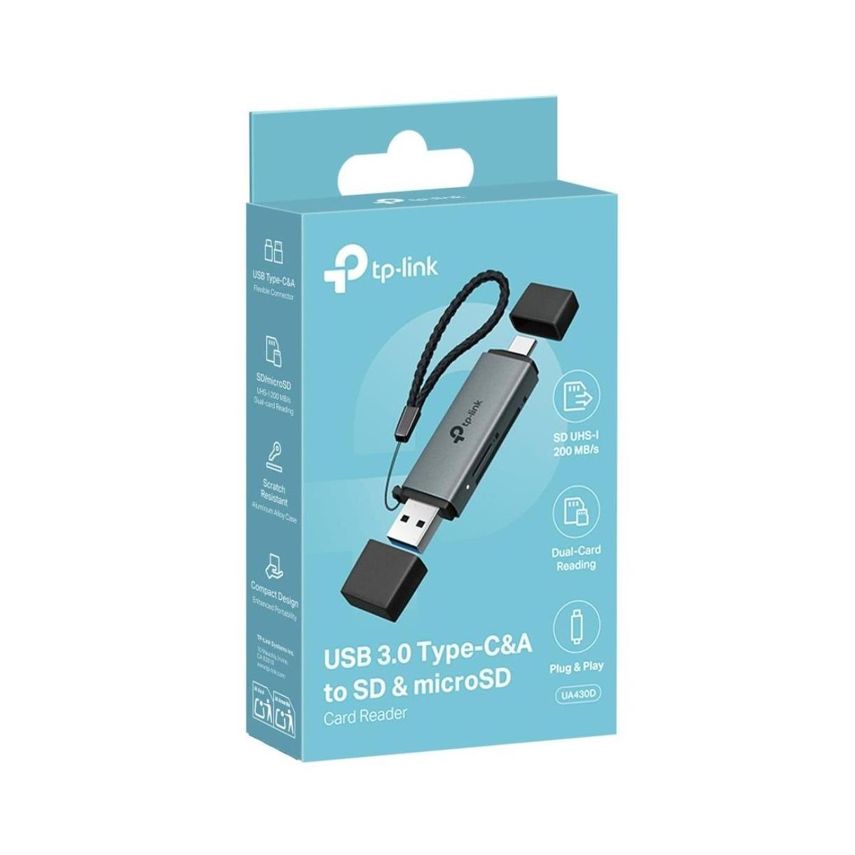 TP-Link UA430D USB 3.0 Type-C SD microSD Card Reader