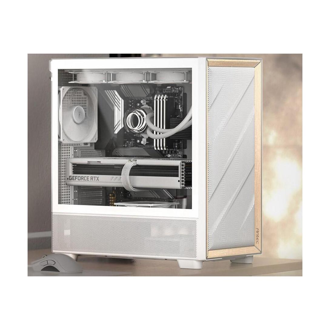 Antec Flux ATX White Premium Birch 5x PWM Fans Mid Tower Case
