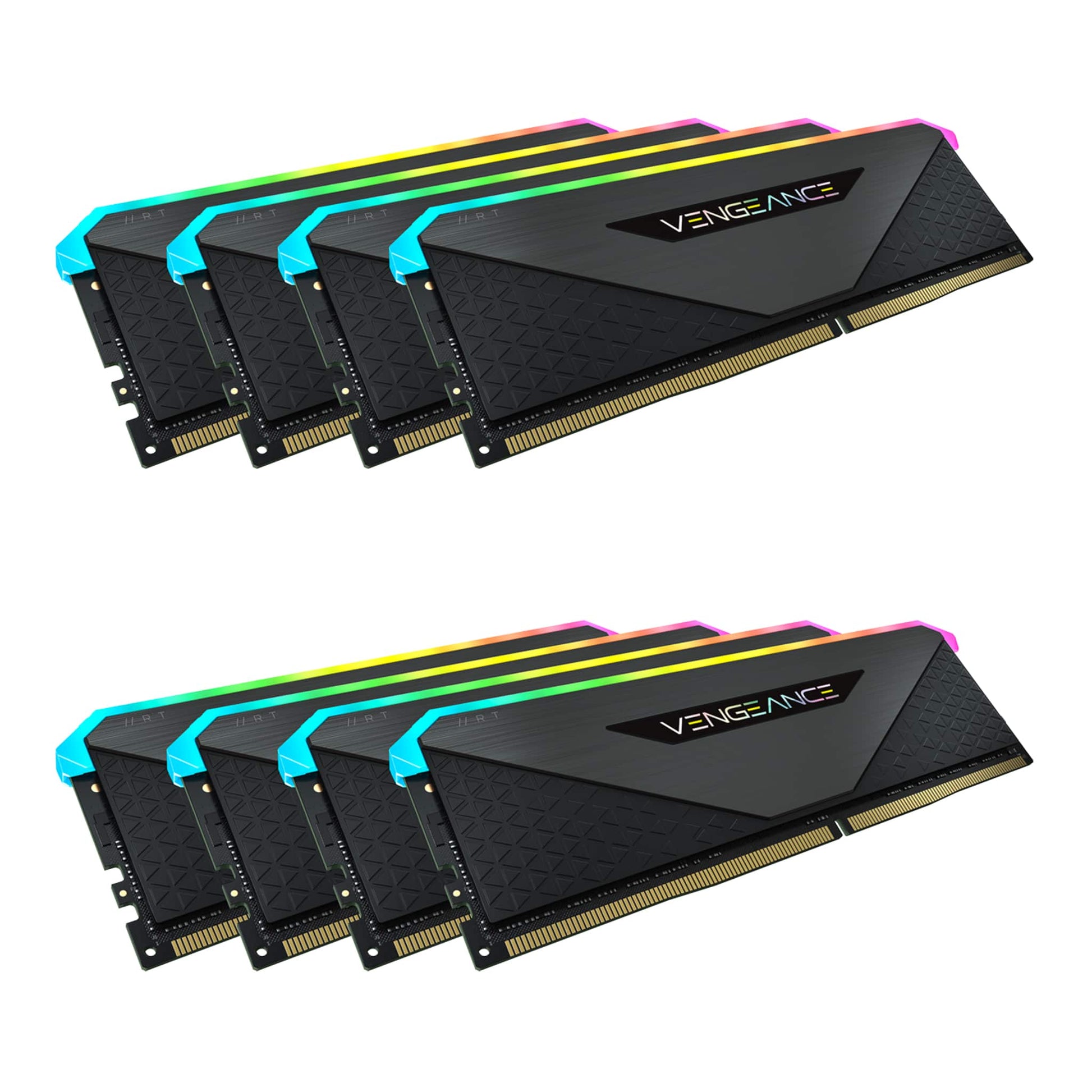 Corsair Vengeance RGB RT 256GB (8x32GB) DDR4 3600MHz C18 Black Desktop Gaming Memory CMN256GX4M8Z3600C18