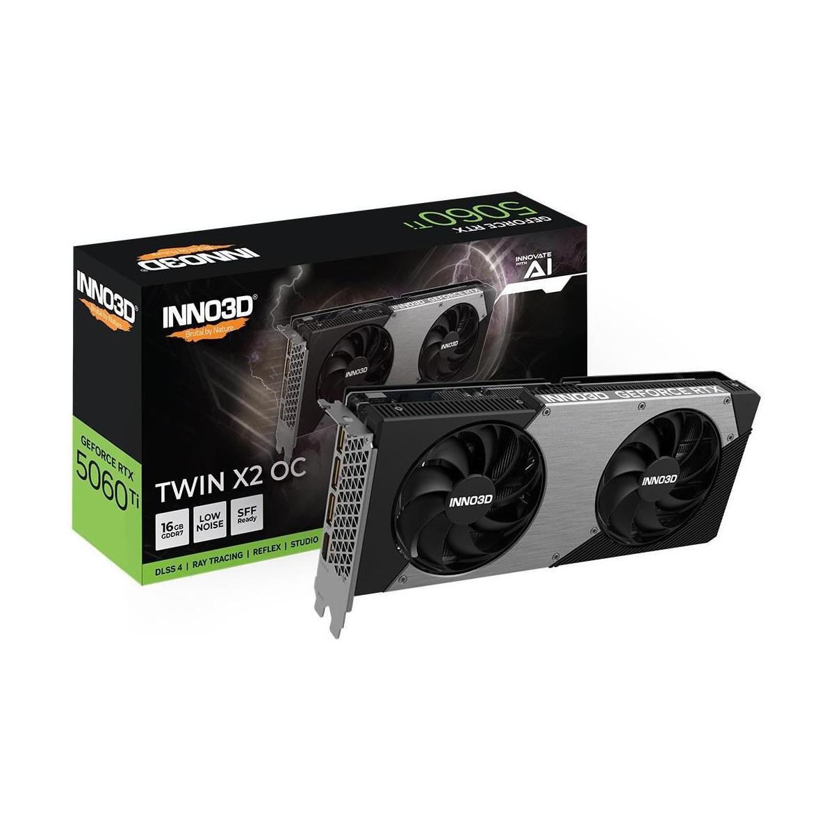 INNO3D GeForce RTX 5060 Ti TWIN X2 OC 16GB GDDR7 2602MHz Graphics Card