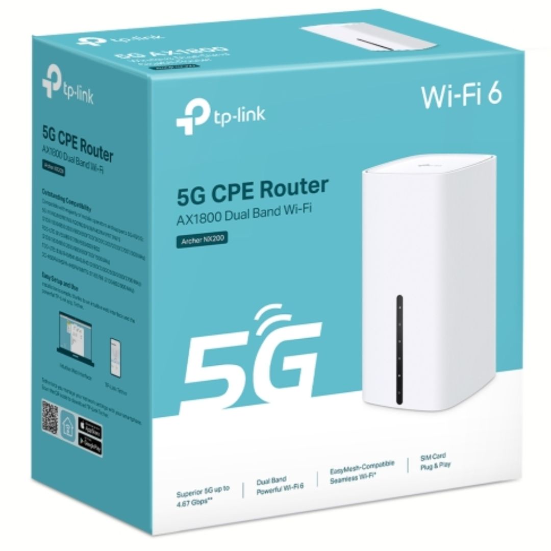 TP-Link Archer NX200 AX1800 Dual-Band Gigabit Router 1201Mbps 5GHz 574Mbps 2.4GHz LTE Cat 1