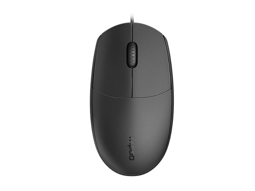 Rapoo N100 1000DPI Wired USB Optical Mouse Black