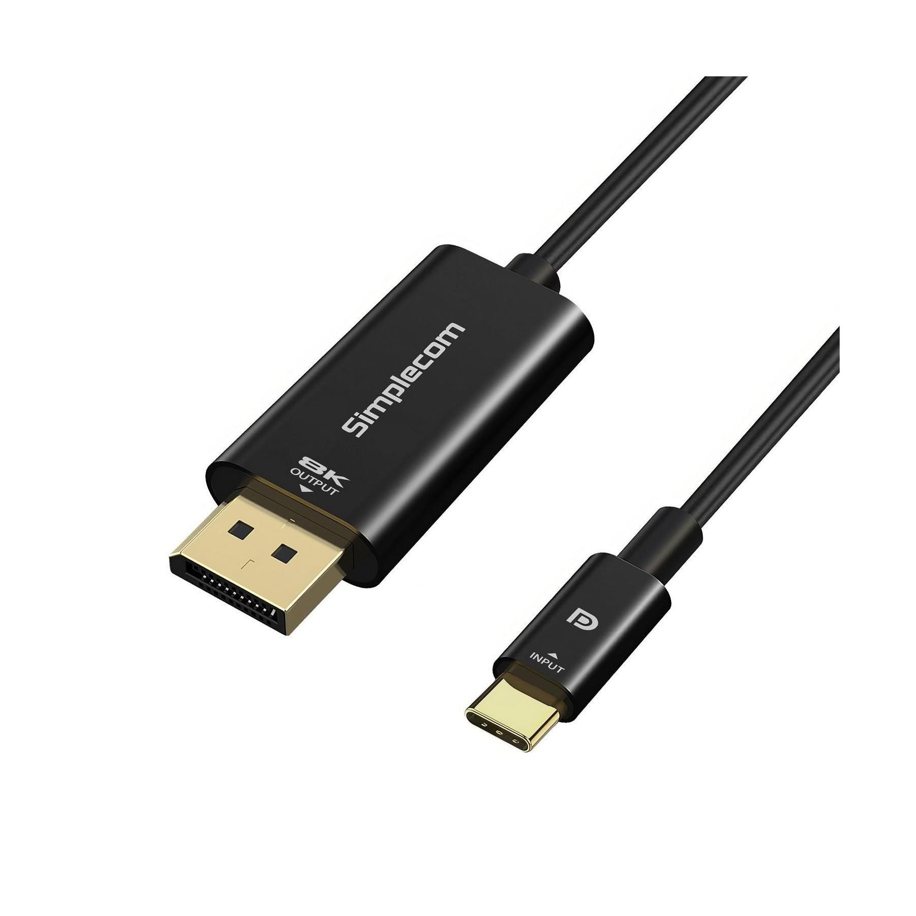 Simplecom USB-C to DisplayPort Cable DP1.4 8K 2M