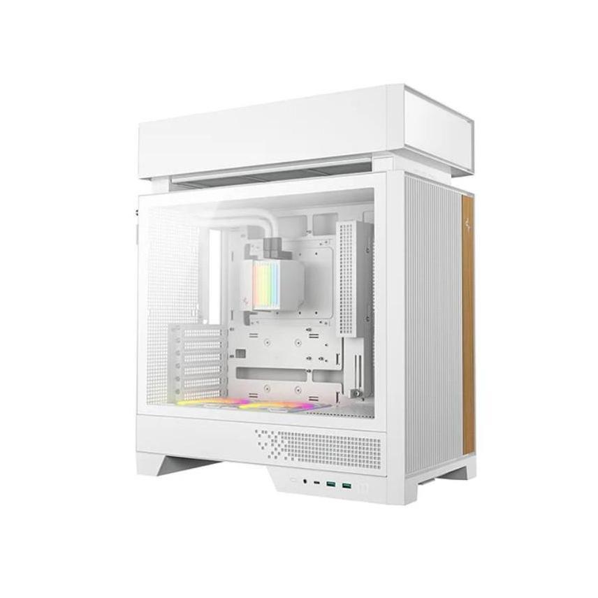 DEEPCOOL CL6600 WH ATX Case Pre-Installed 360mm Liquid Cooler Dual ARGB Fans