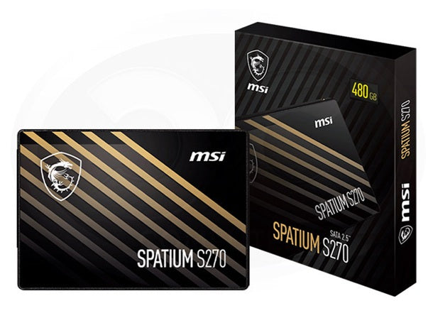 MSI SPATIUM S270 480GB SATA III 3D NAND SSD 500/450MB/s 250TBW