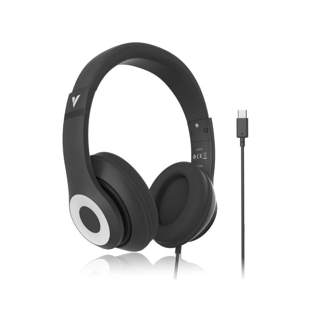 Verbatim Audio Headphone Mic with USB-C Connector Black