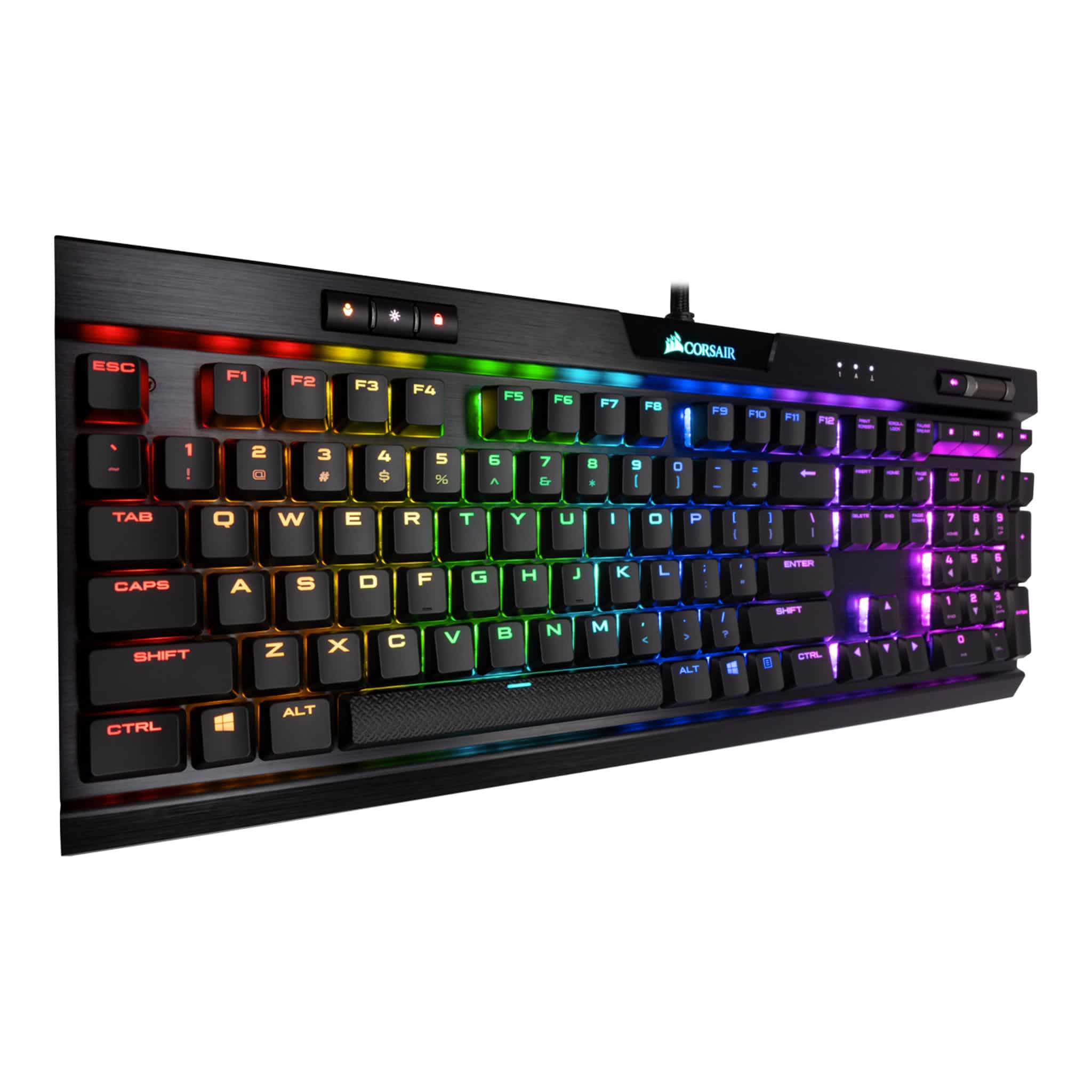 Corsair K70 RGB MK.2 Low Profile RAPIDFIRE Black Mechanical Gaming Keyboard - Cherry MX Low Profile Speed