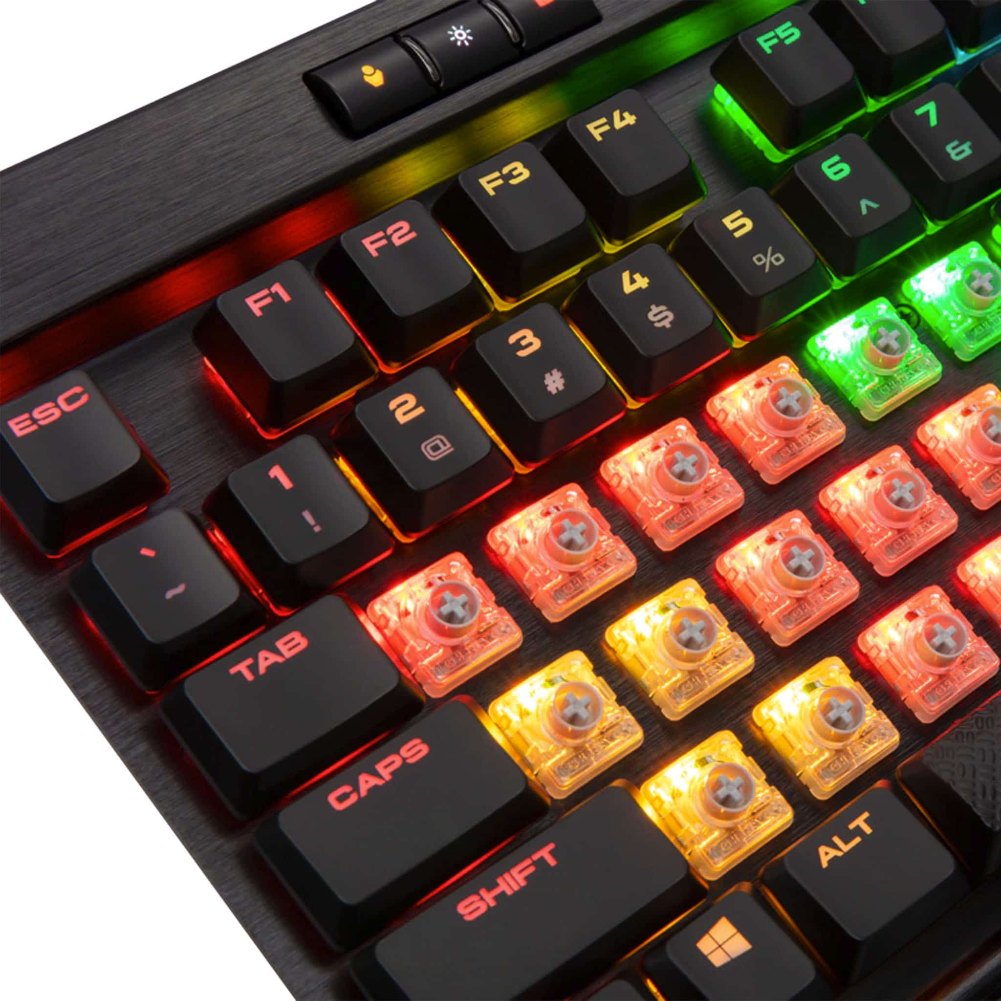 Corsair K70 RGB MK.2 Low Profile RAPIDFIRE Black Mechanical Gaming Keyboard - Cherry MX Low Profile Speed