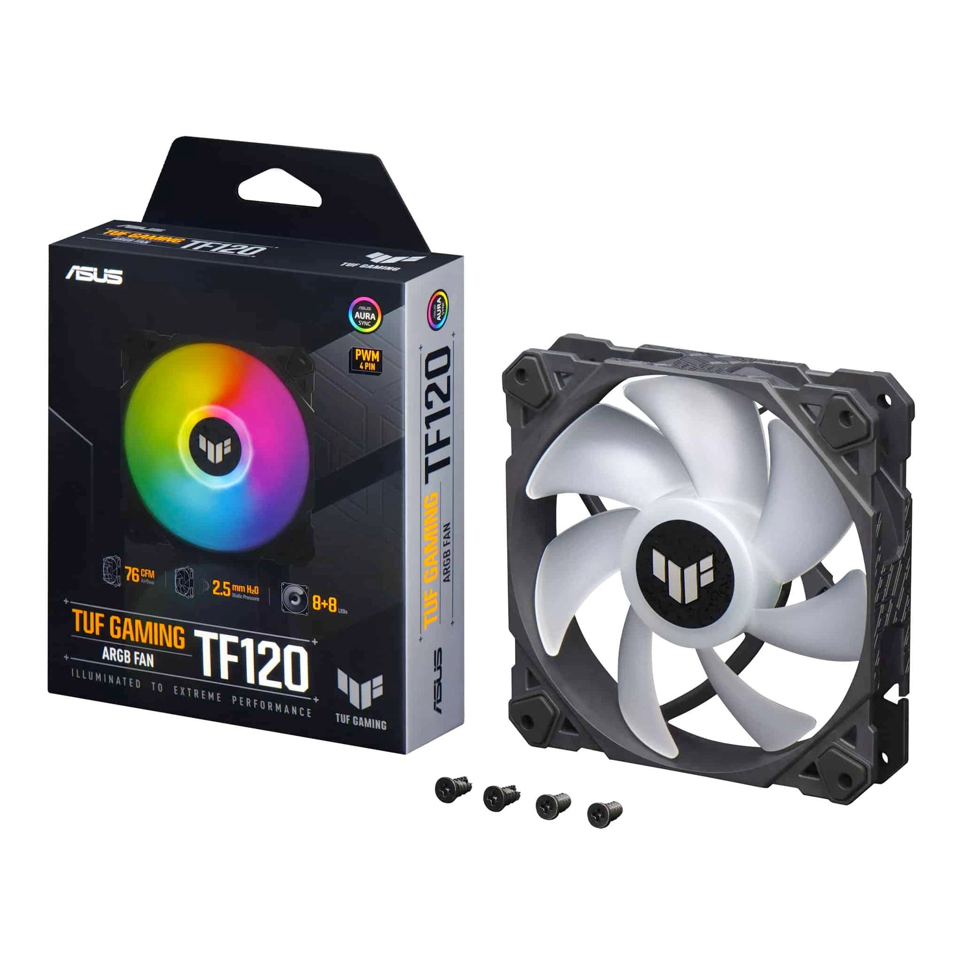 ASUS TUF Gaming TF120 ARGB 120mm Black PWM Fan