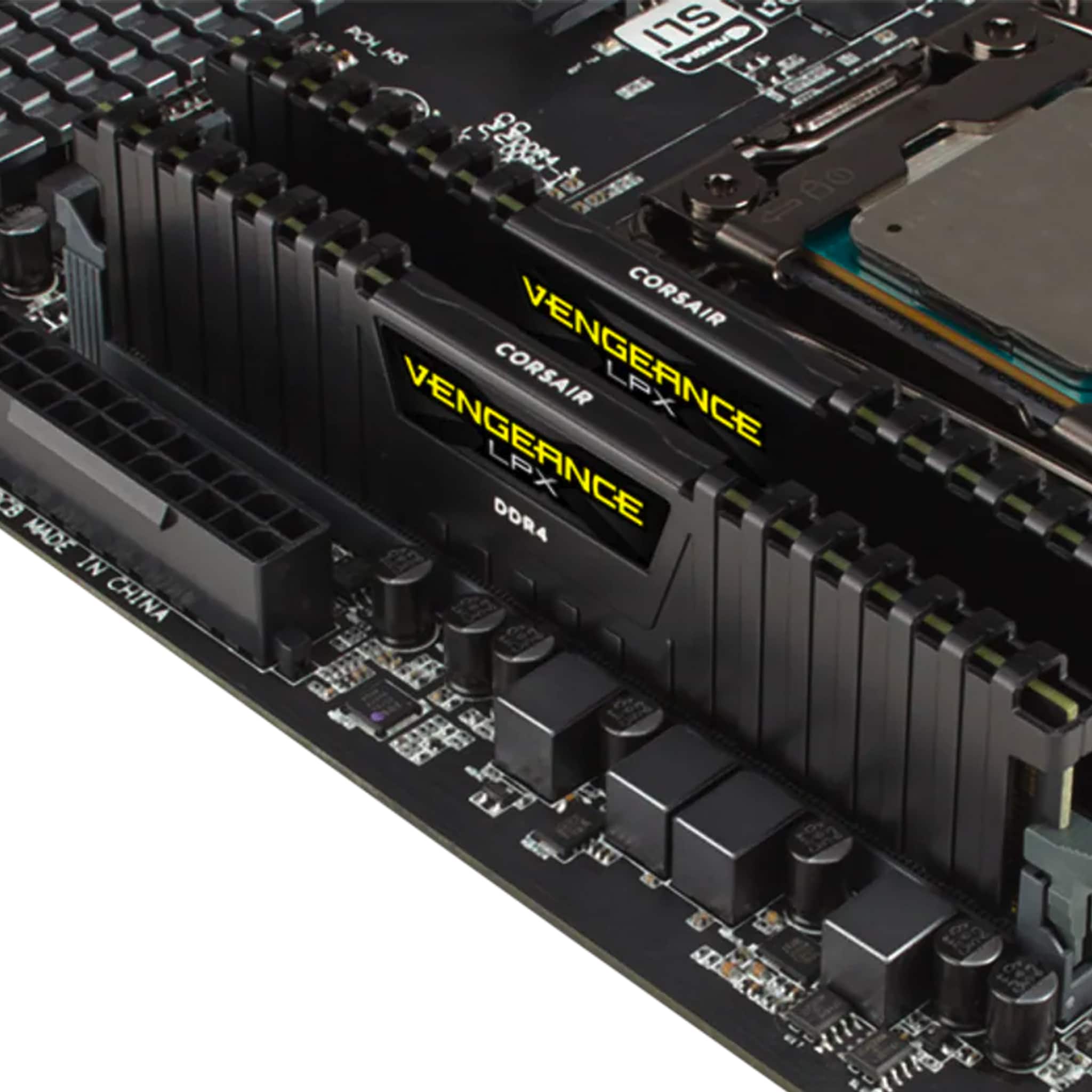 Corsair Vengeance LPX 16GB Kit (2x8GB) DDR4 3200MHz C16 Black Desktop Gaming Memory CMK16GX4M2B3200C16
