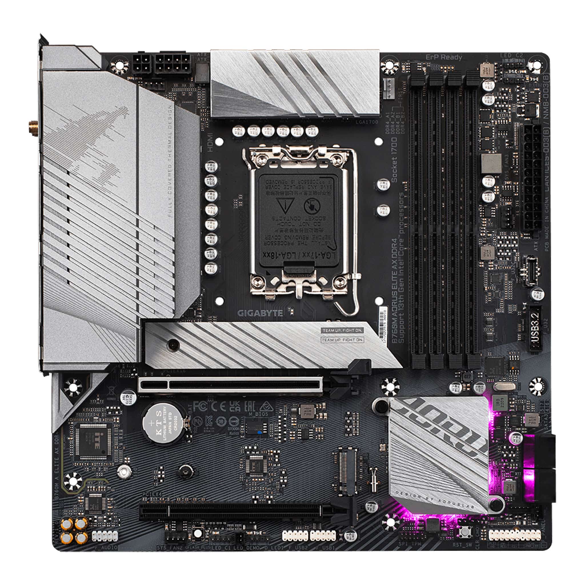 Gigabyte B760M Aorus Elite AX DDR4 LGA 1700 microATX Motherboard