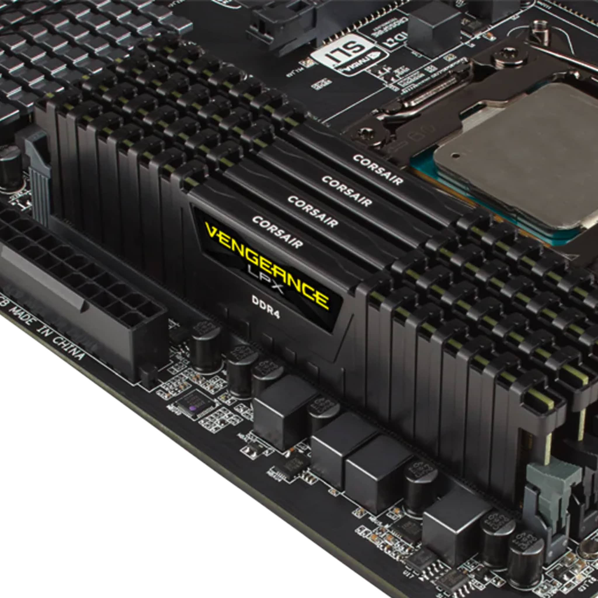 Corsair Vengeance LPX 128GB Kit (4x32GB) DDR4 2666MHz C16 Black Desktop Gaming Memory CMK128GX4M4A2666C16