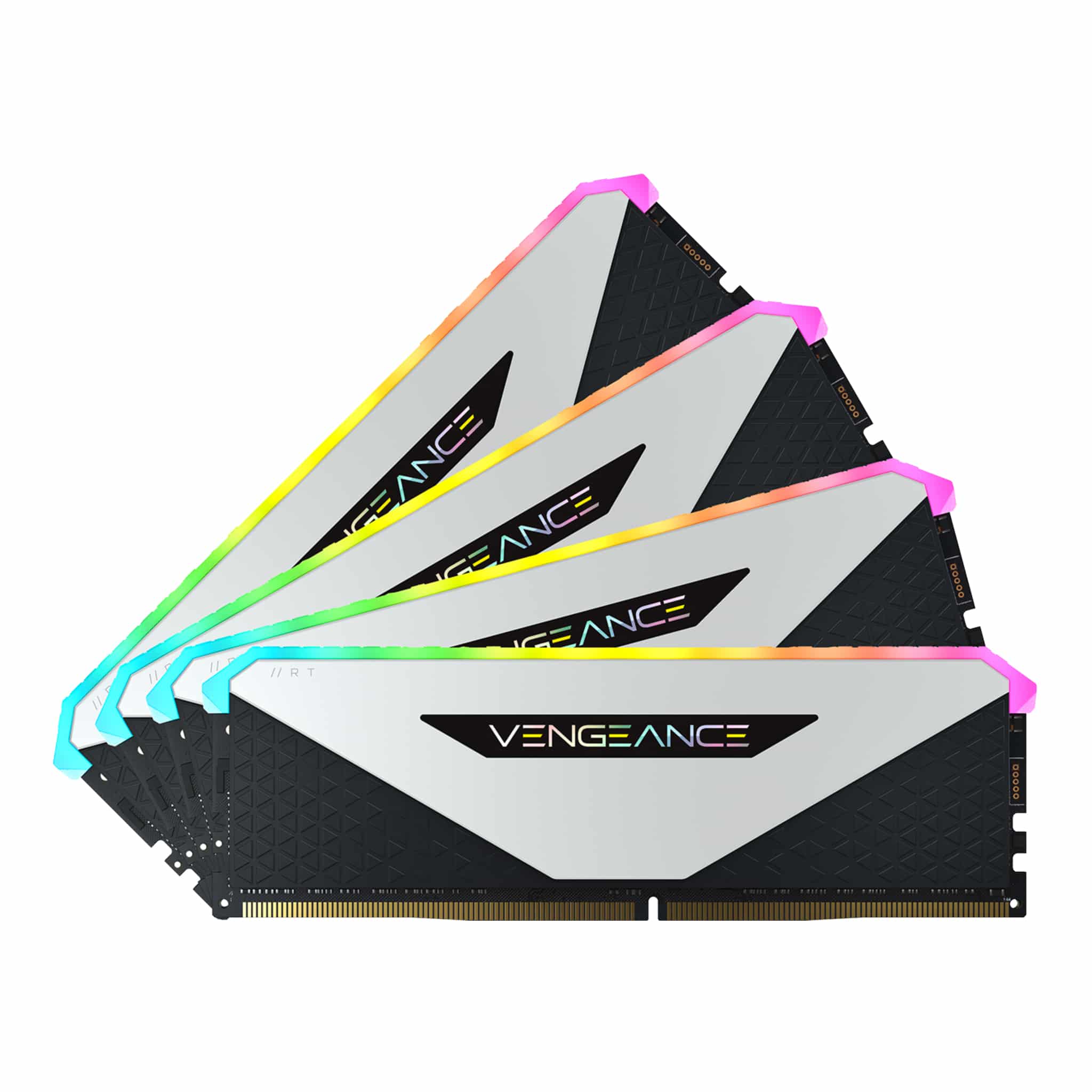 Corsair Vengeance RGB RT 64GB Kit (4x16GB) DDR4 3200MHz C16 White Desktop Gaming Memory CMN64GX4M4Z3200C16W
