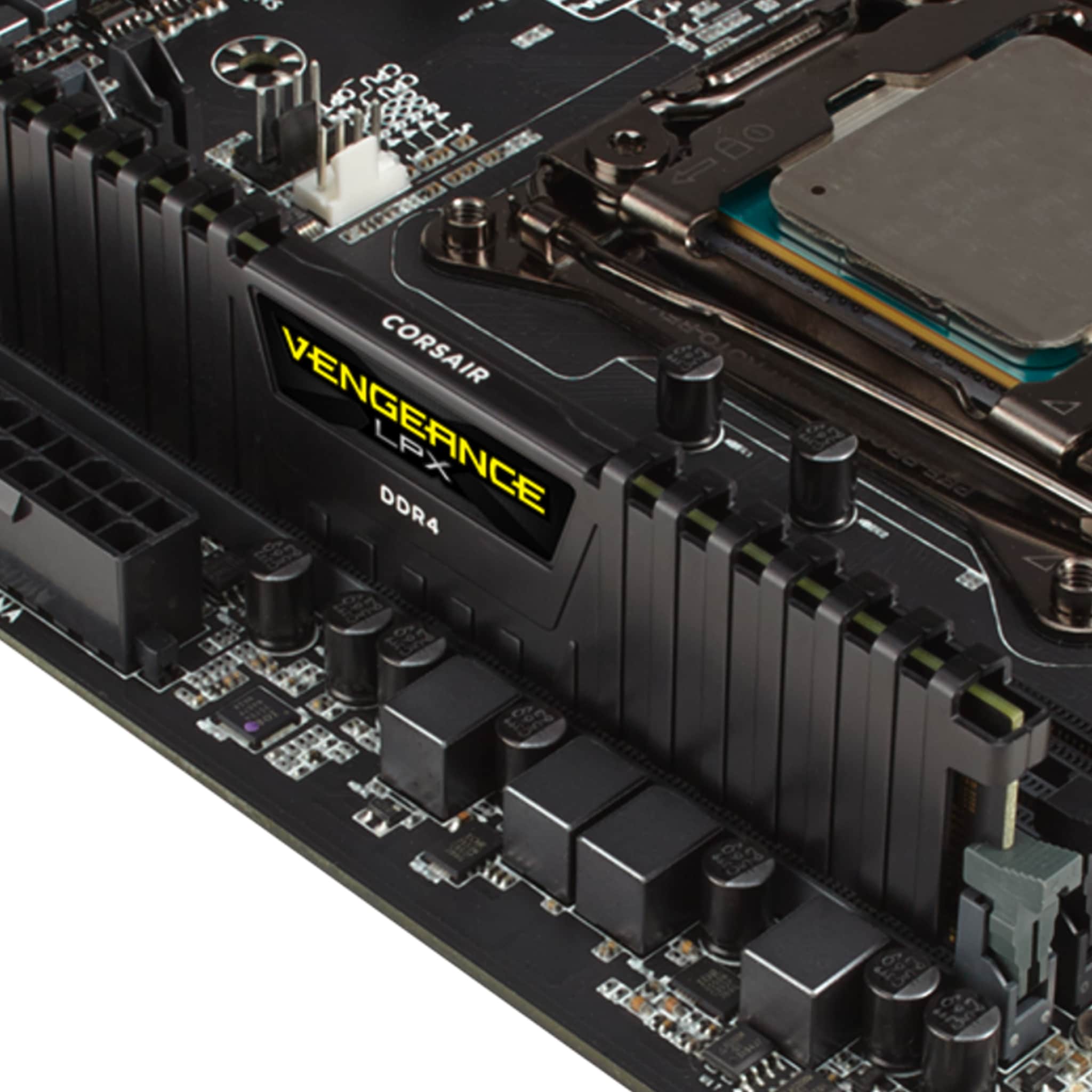 Corsair Vengeance LPX 8GB (1x8GB) DDR4 2400MHz C14 Black Desktop Memory CMK8GX4M1A2400C14