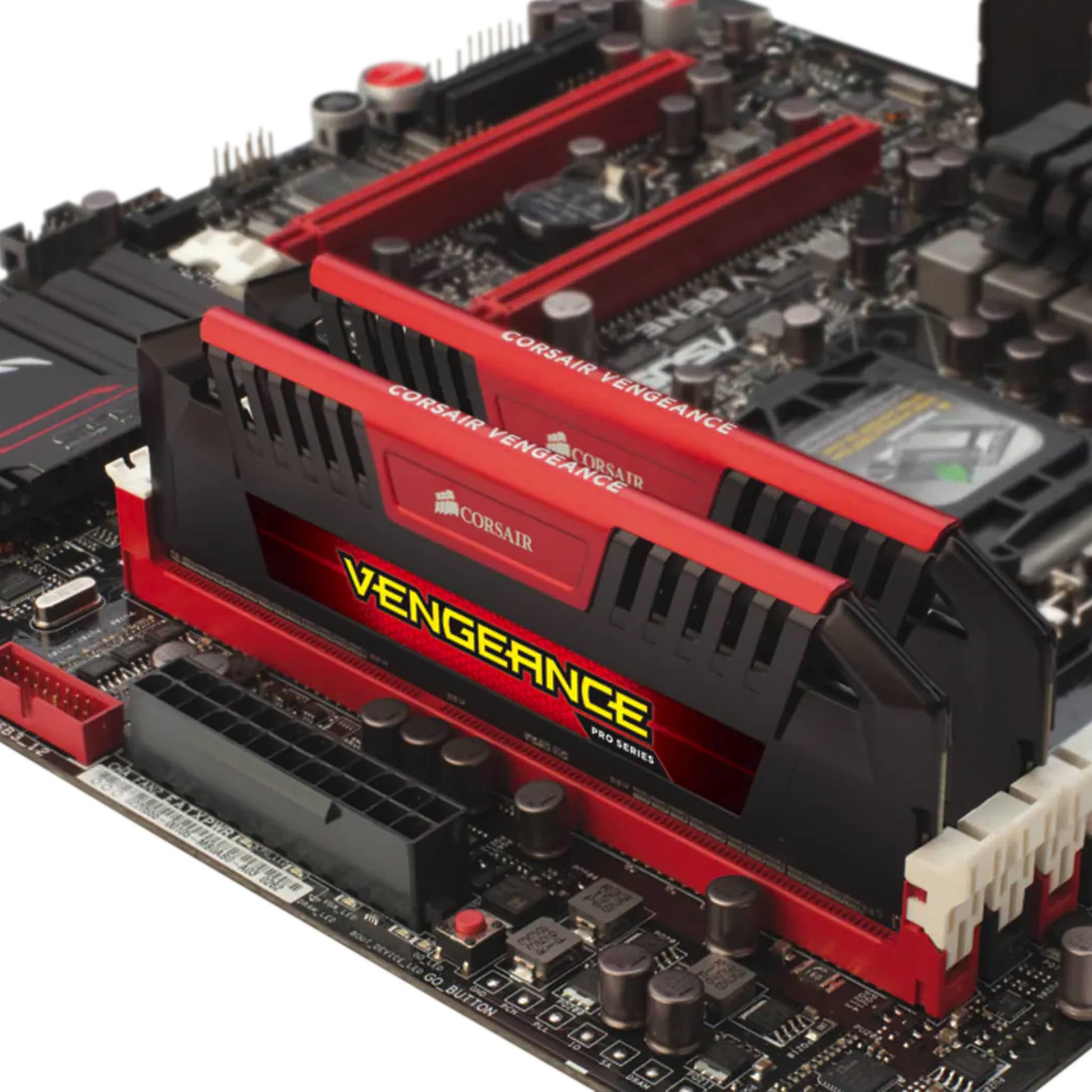 Corsair Vengeance Pro 16GB Kit (2x8GB) DDR3 1600MHz C9 Red Desktop Gaming Memory CMY16GX3M2A1600C9R