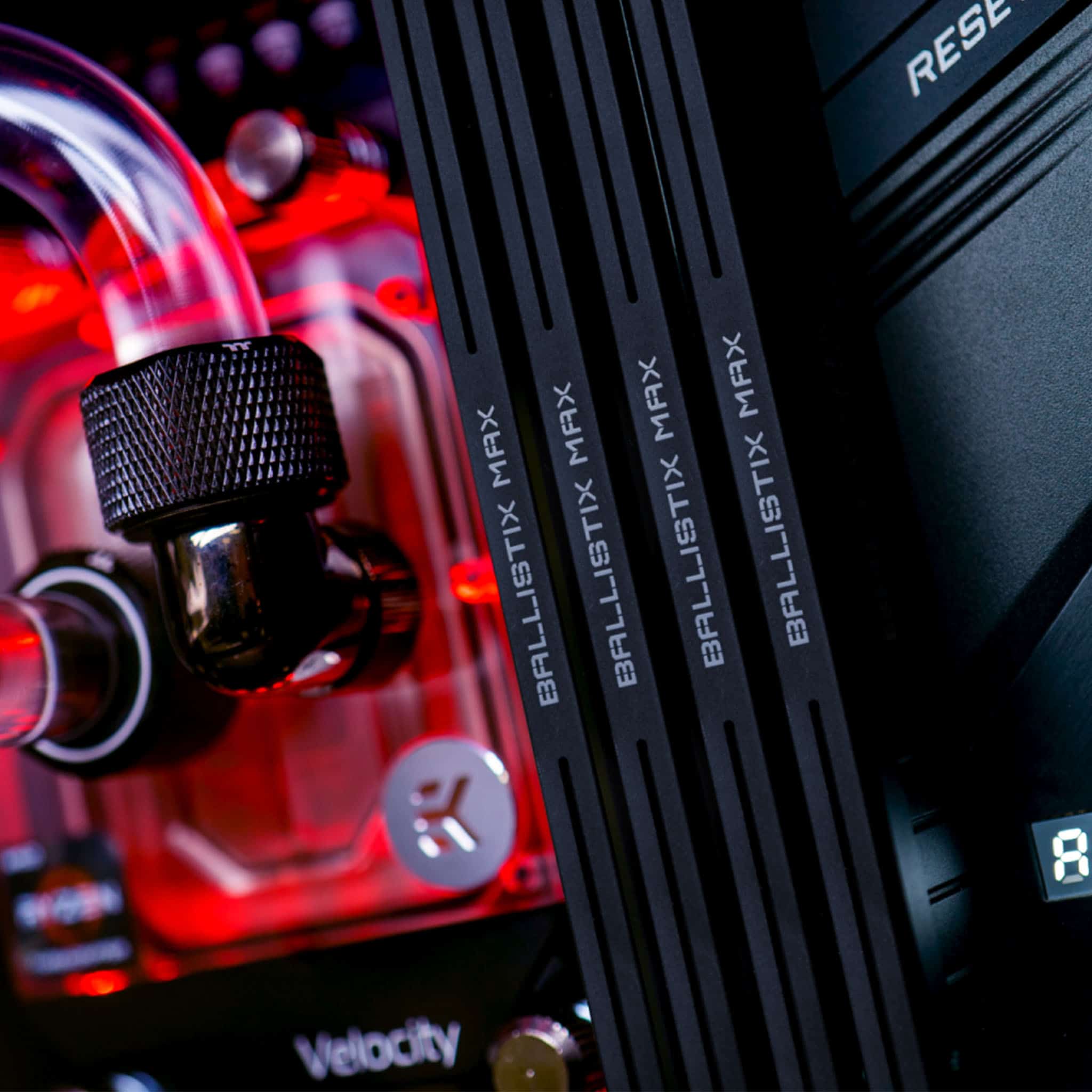 Crucial Ballistix MAX Black Desktop Gaming Memory Installed