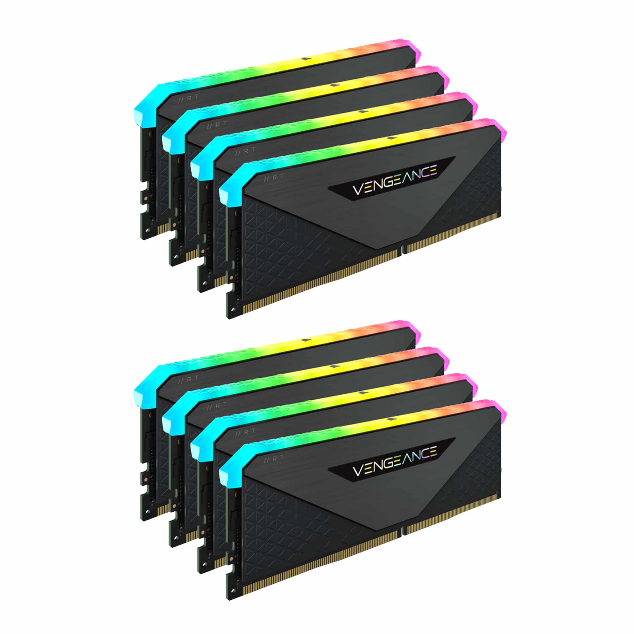 Corsair Vengeance RGB RT 256GB (8x32GB) DDR4 3600MHz C18 Black Desktop Gaming Memory CMN256GX4M8Z3600C18