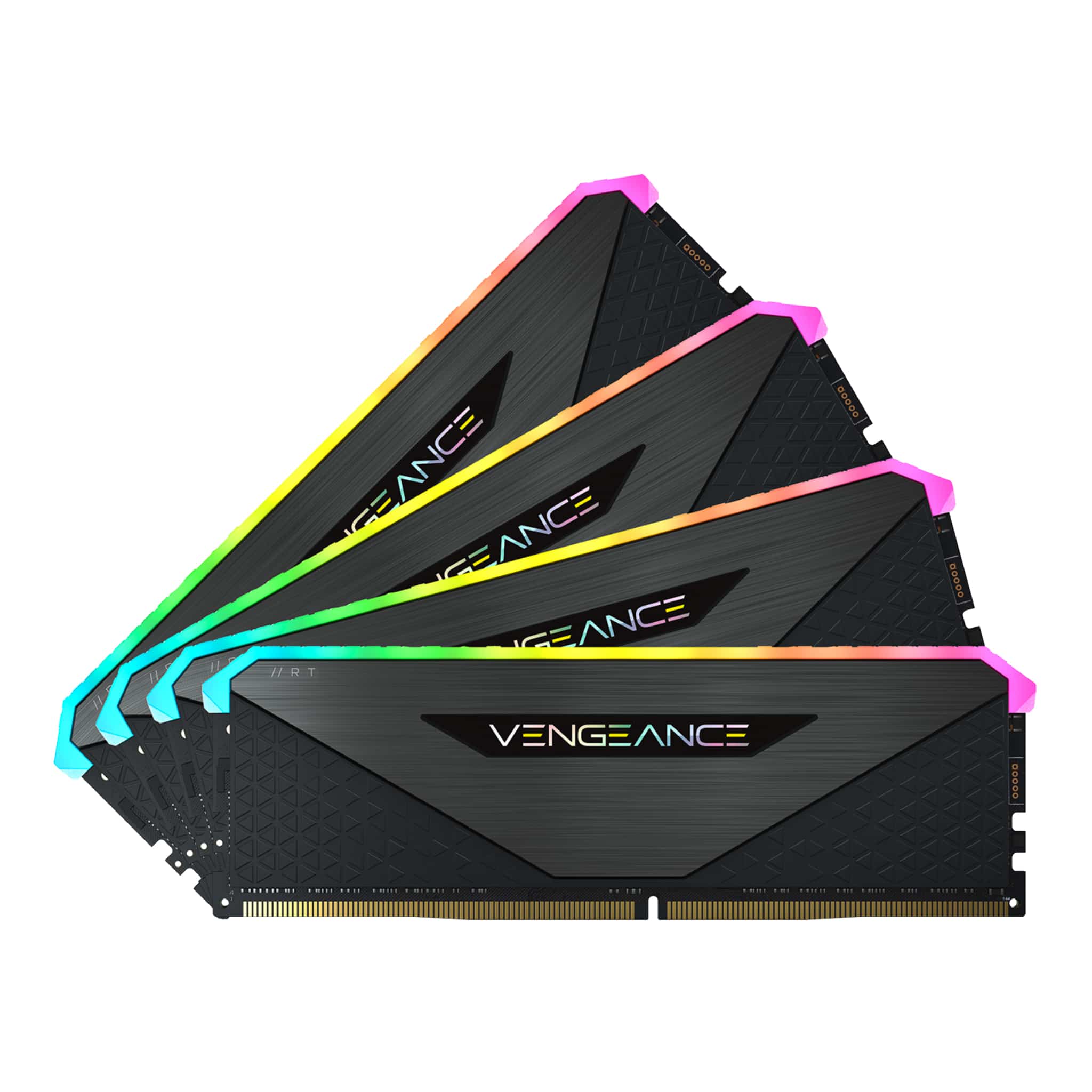 Corsair Vengeance RGB RT 64GB Kit (4x16GB) DDR4 3600MHz C18 Black Desktop Gaming Memory CMN64GX4M4Z3600C18
