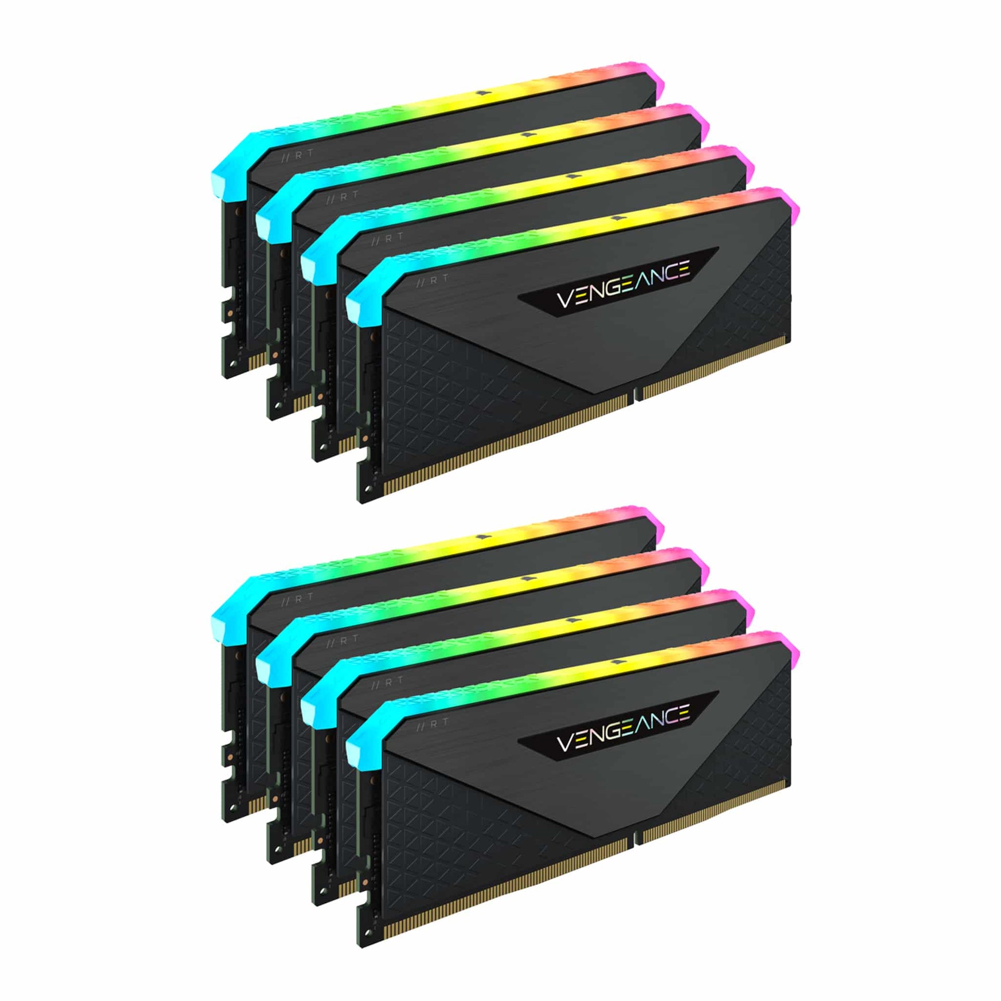 Corsair Vengeance RGB RT 256GB (8x32GB) DDR4 3200MHz C16 Black Desktop Gaming Memory CMN256GX4M8Z3200C16