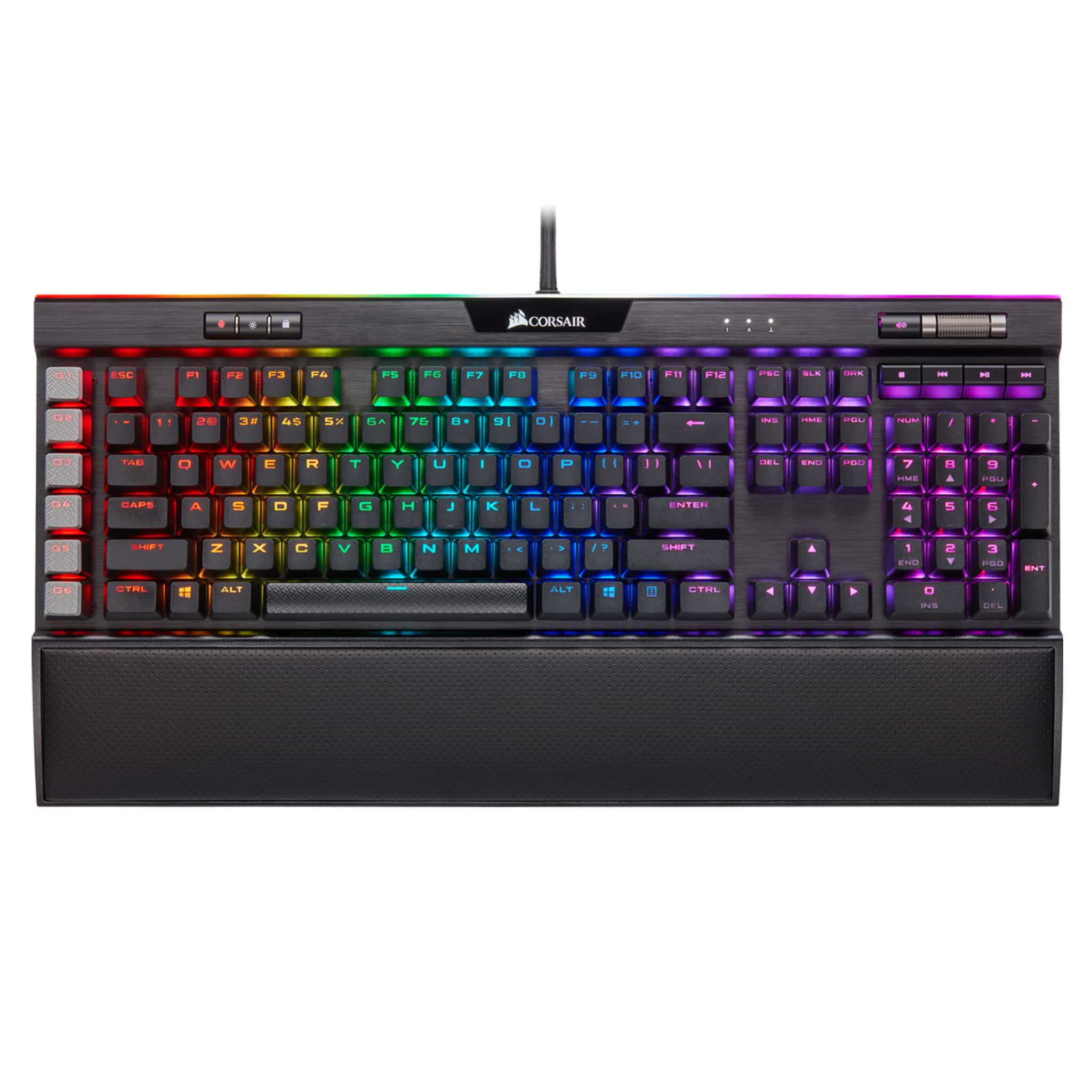 Corsair K95 RGB PLATINUM XT Black Mechanical Gaming Keyboard - Cherry MX Brown